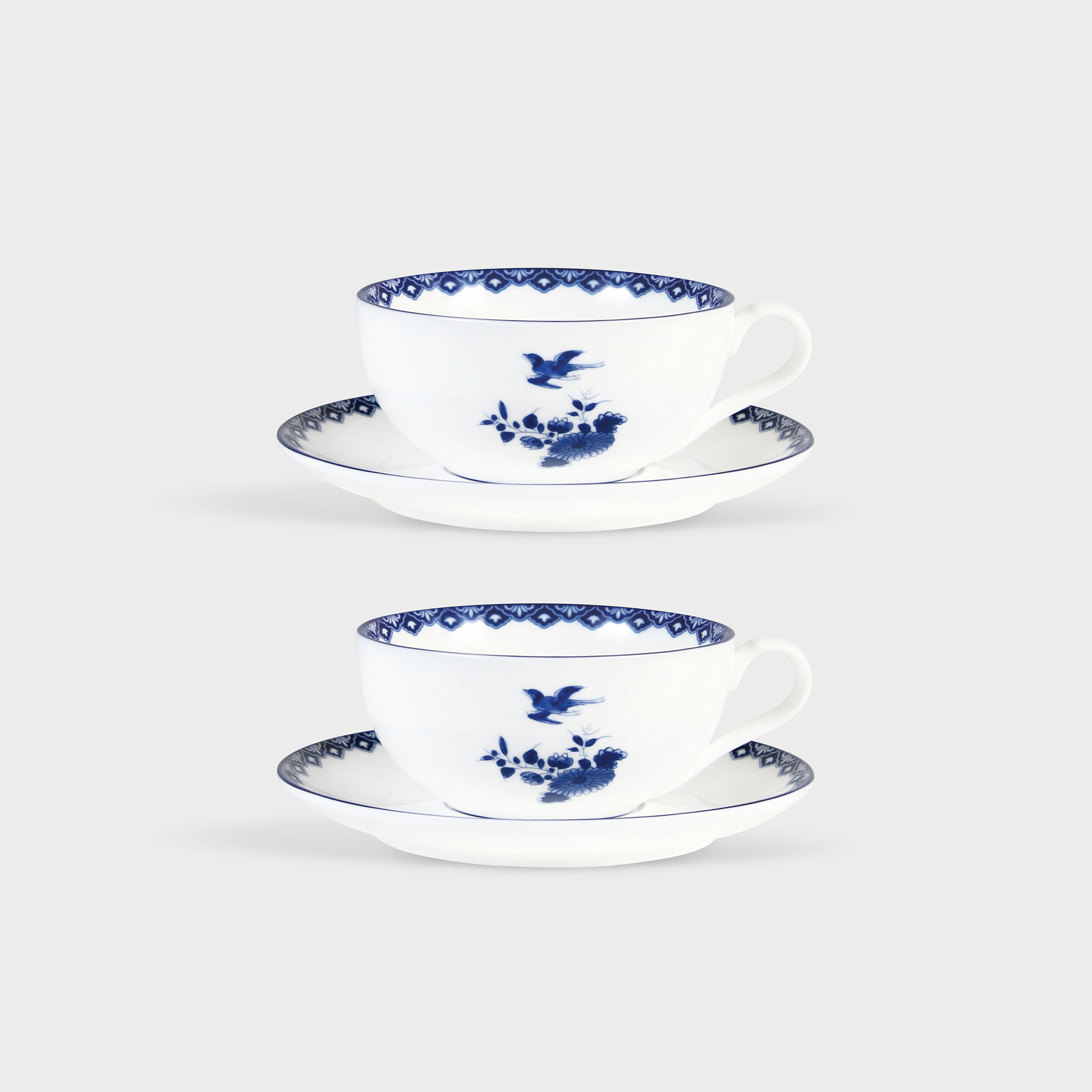 Cup and saucer delftware small set of 2
