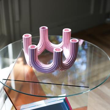 Candle holder churros pink
