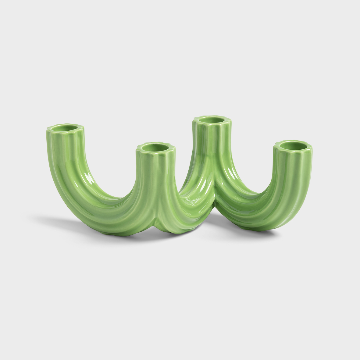 Candle holder churros green
