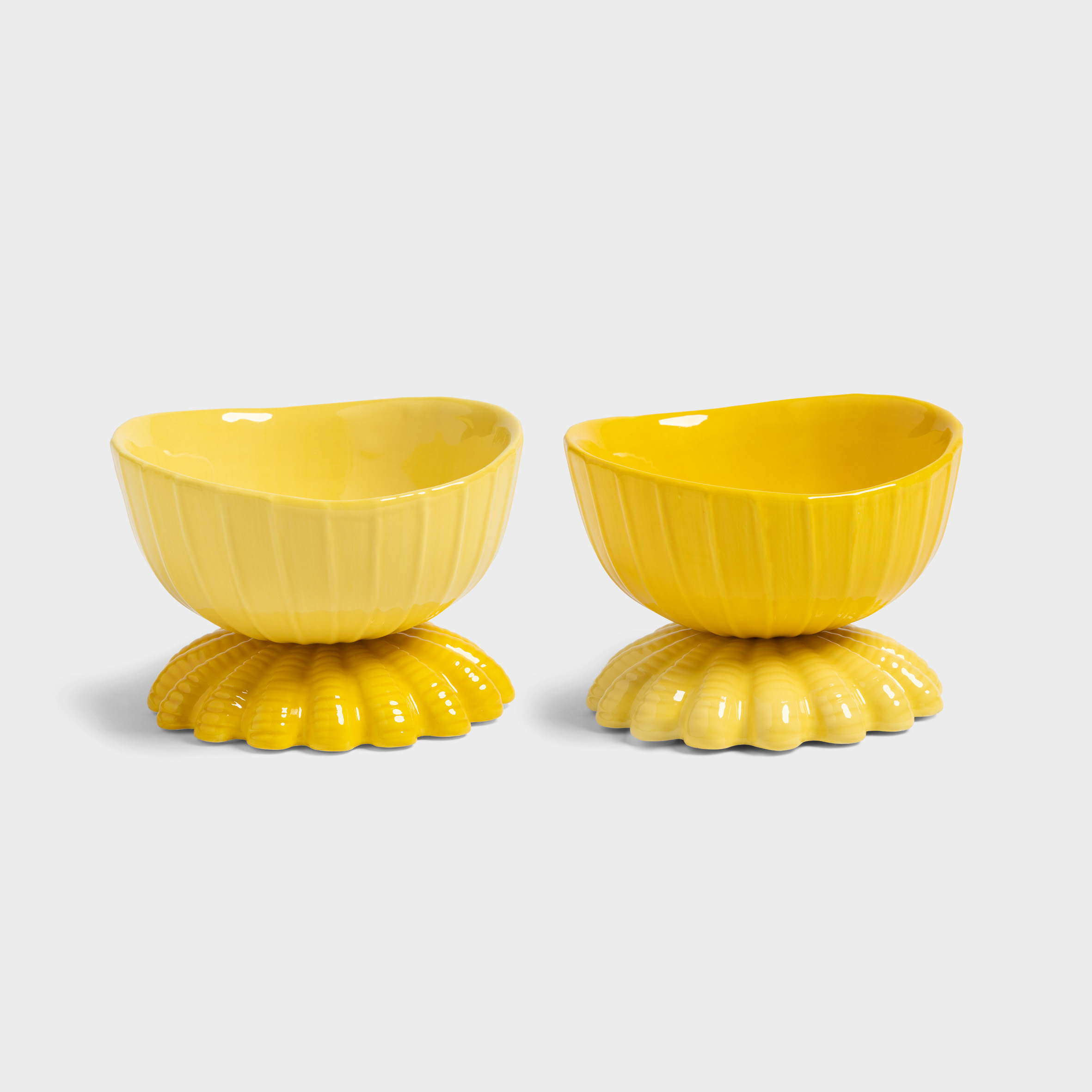 Coupe clam yellow set of 2