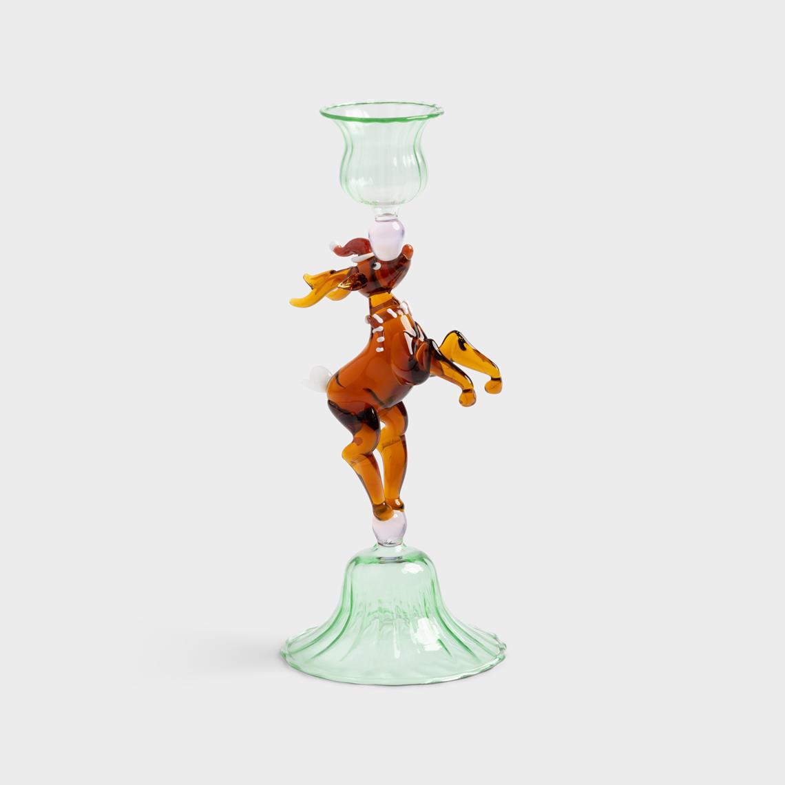 Candle holder merry reindeer
