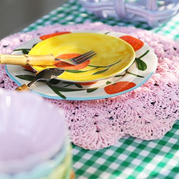 Plate orange full colour set of 4