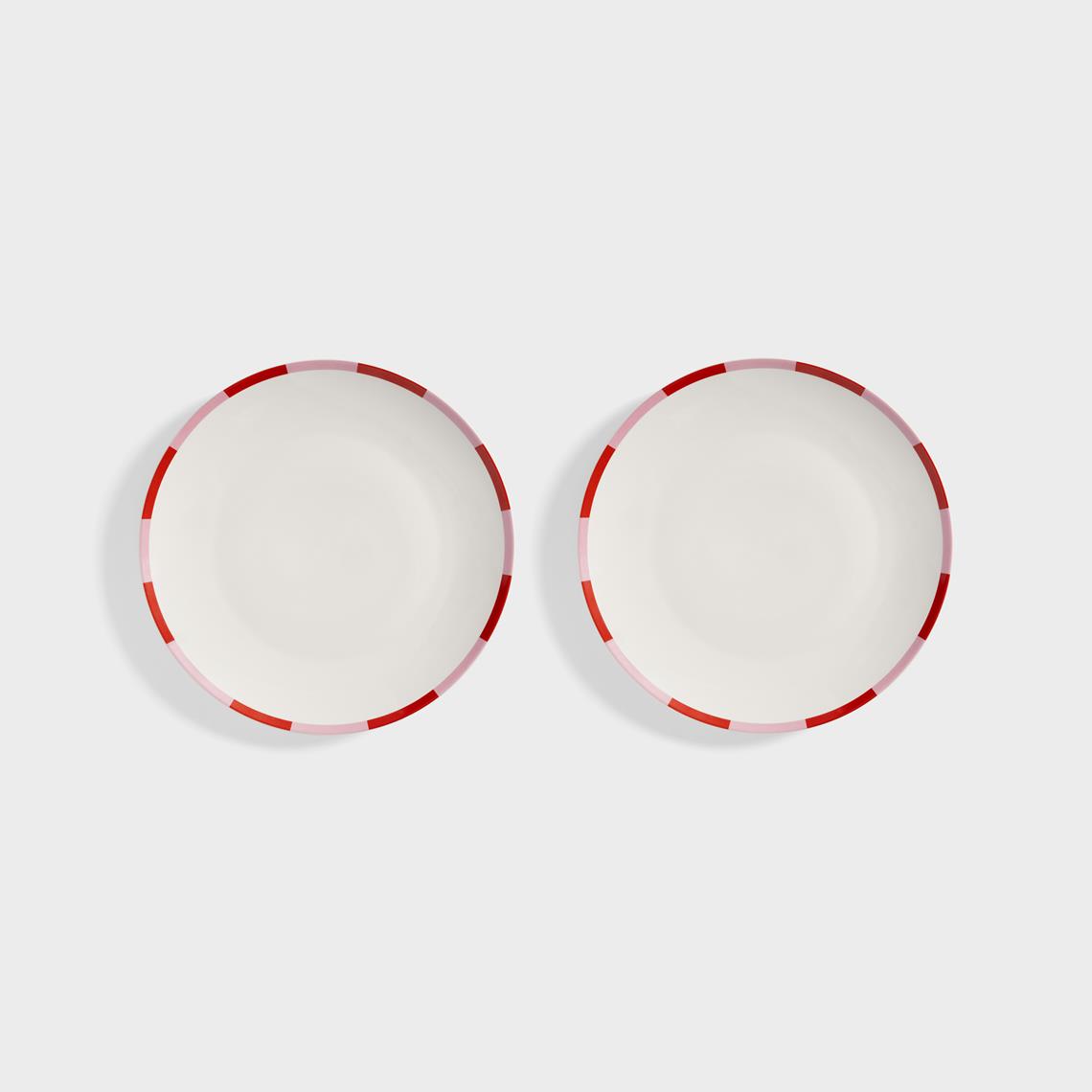 Plate bliss pink large set of 2