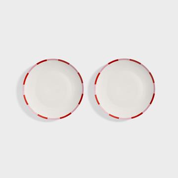 Plate bliss pink large set of 2