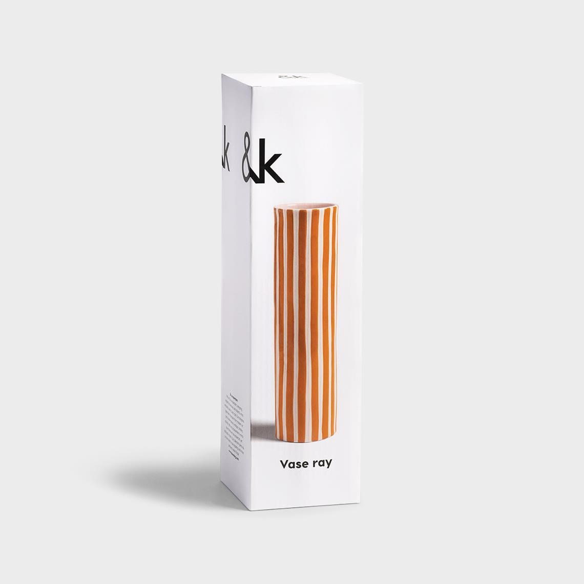 Vase ray orange