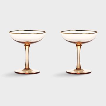 Coupe champagne pink set of 2