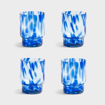 Glass tortoise blue set of 4