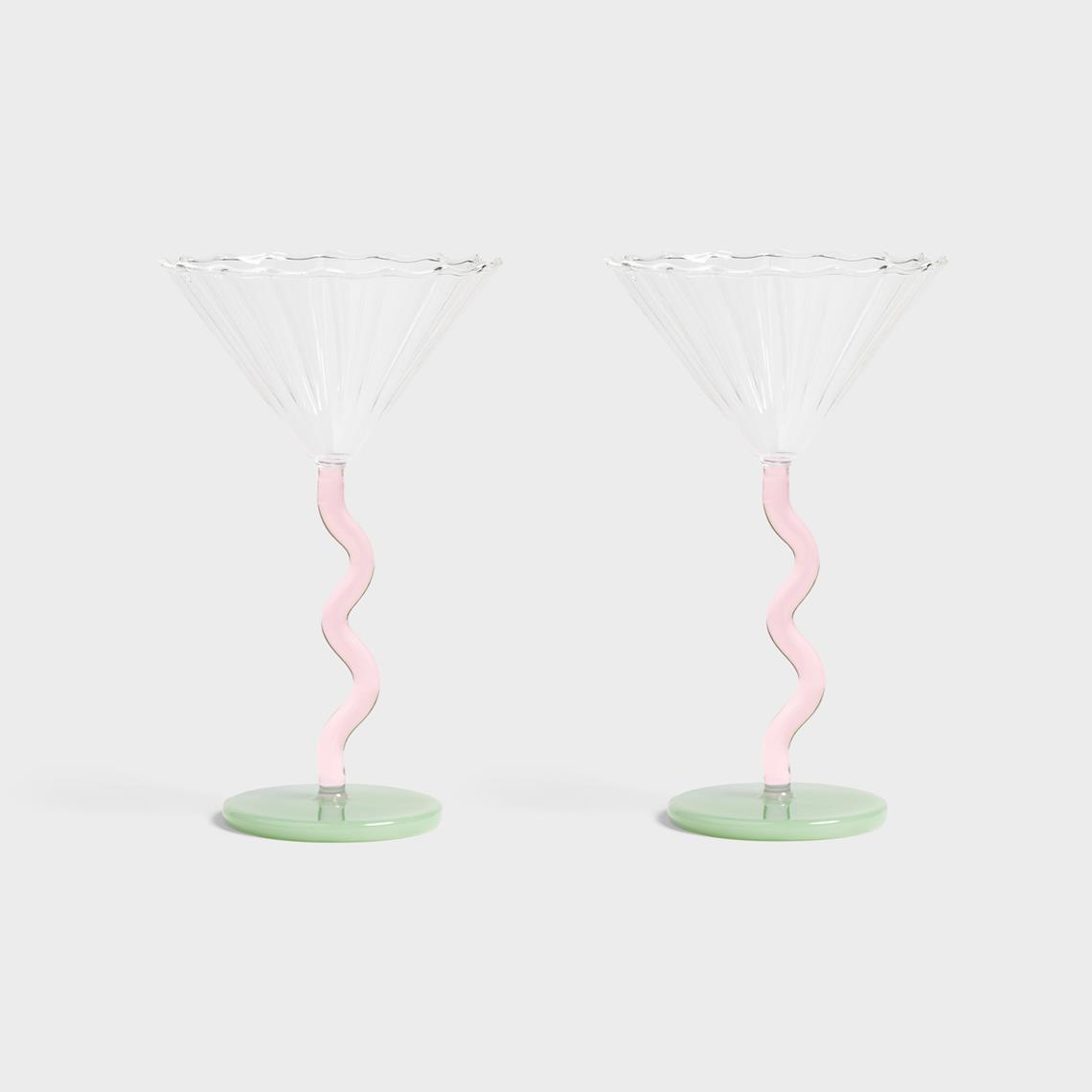 Coupe curve pink set of 2