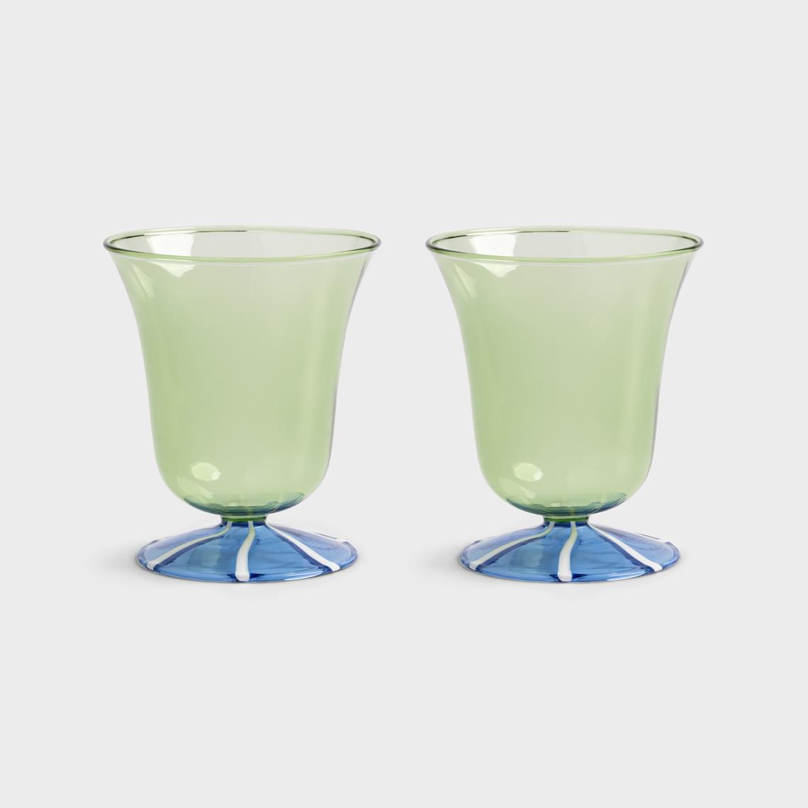 Water glass eve green set of 2