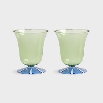 Water glass eve green set of 2