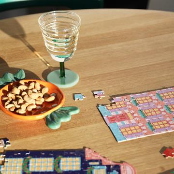 Puzzle canal house stairs