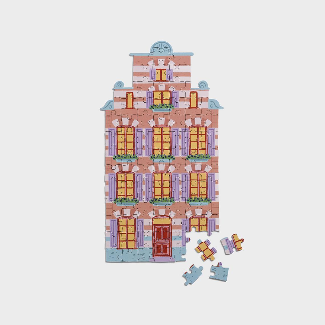 Puzzle canal house stairs