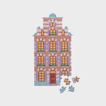 Puzzle canal house stairs