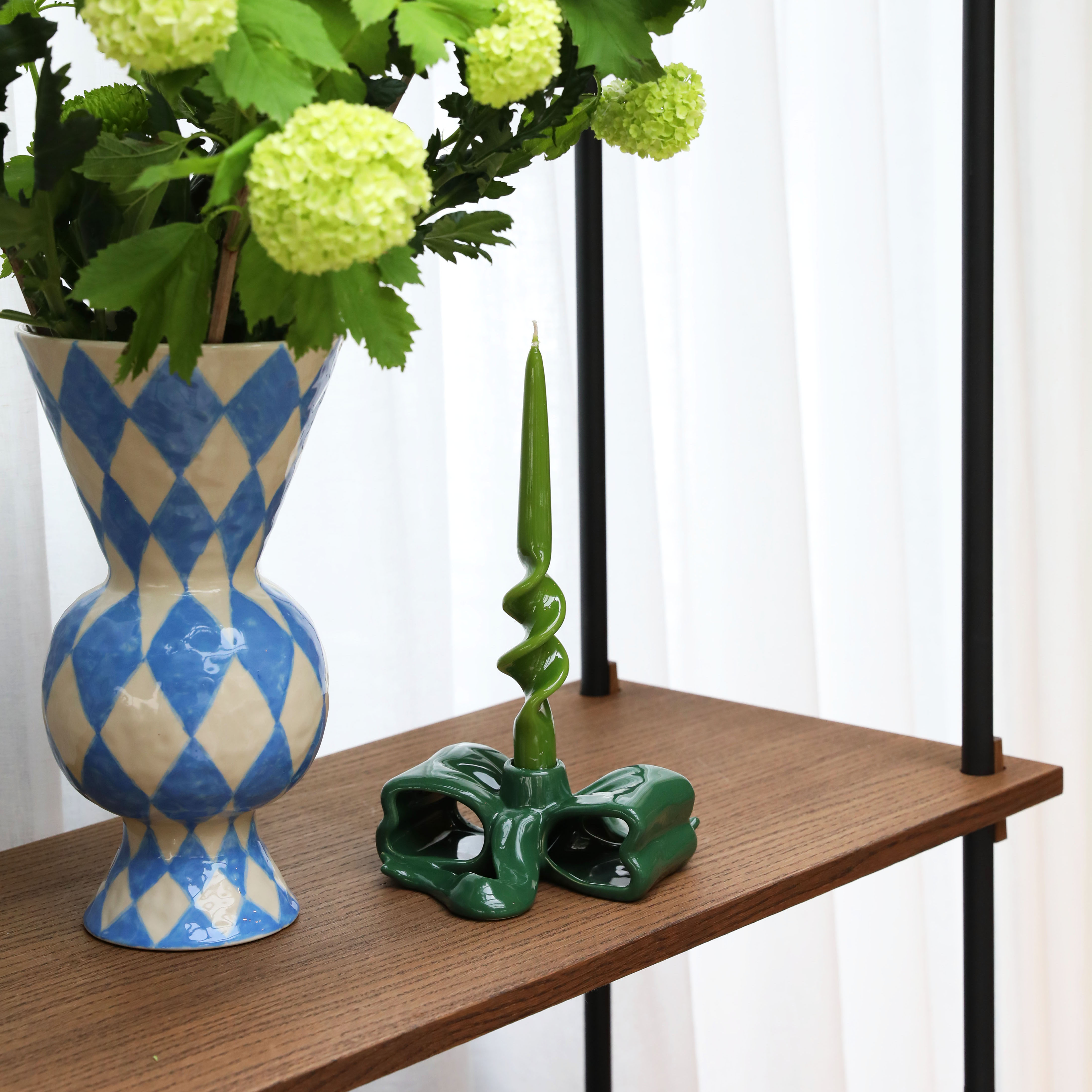 Vase rhombic blue - Vases - &k Amsterdam
