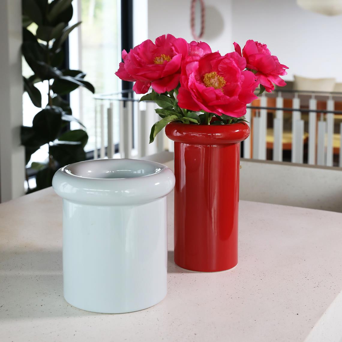 Vase turban burgundy