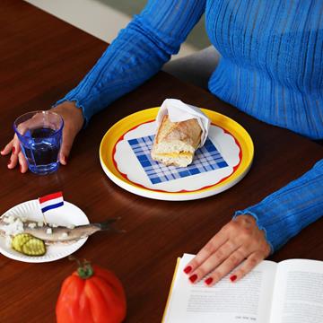 Plate daydream wave yellow