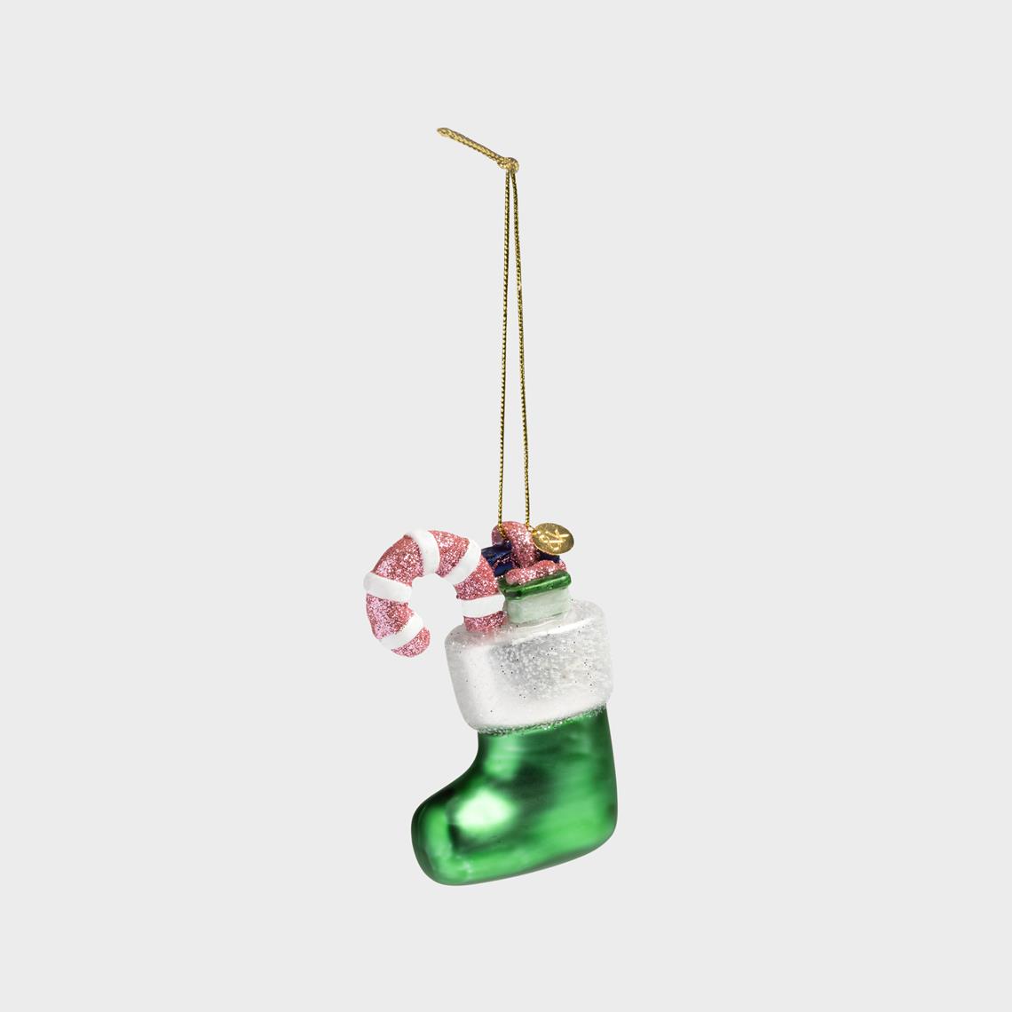 Ornament christmas stocking green
