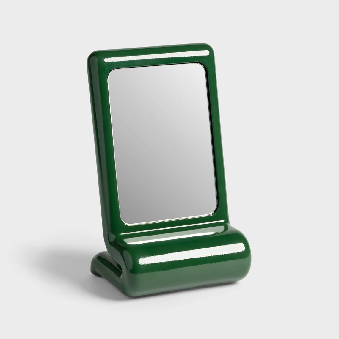 Mirror vanity whip green