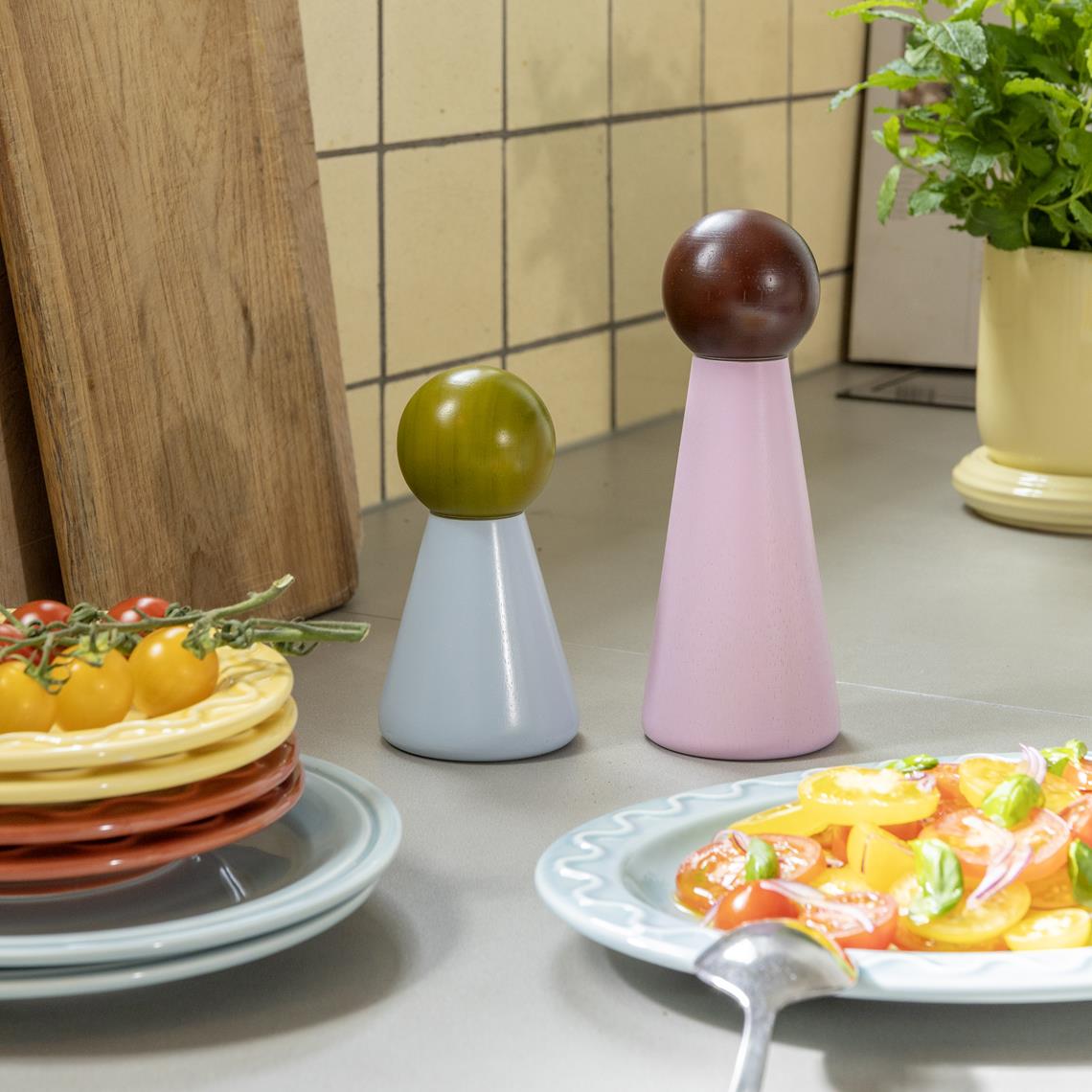 Salt & pepper halma large pink