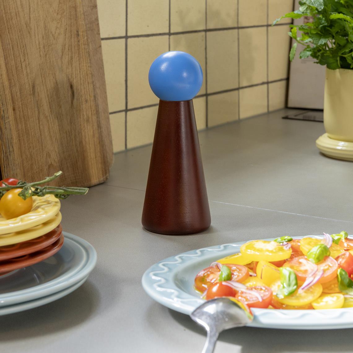 Salt & pepper halma large burgundy