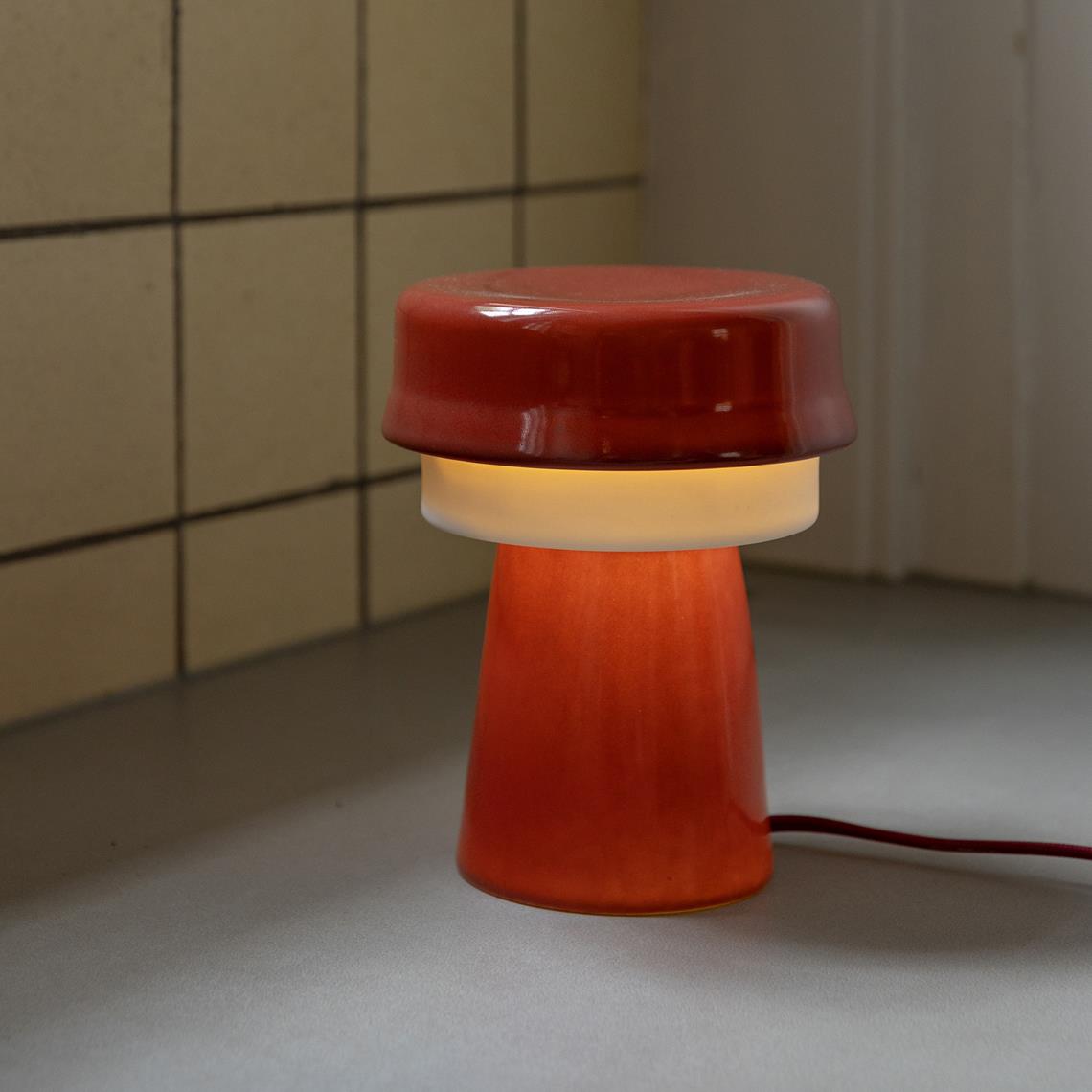 Table lamp hat burgundy