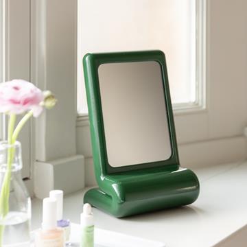 Mirror vanity whip green