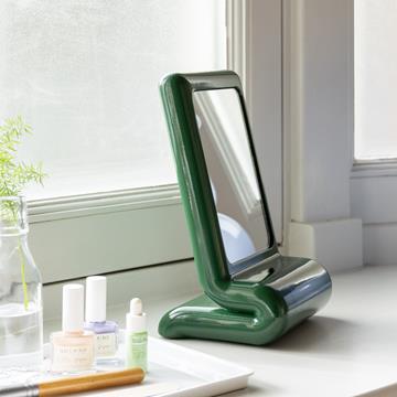 Mirror vanity whip green
