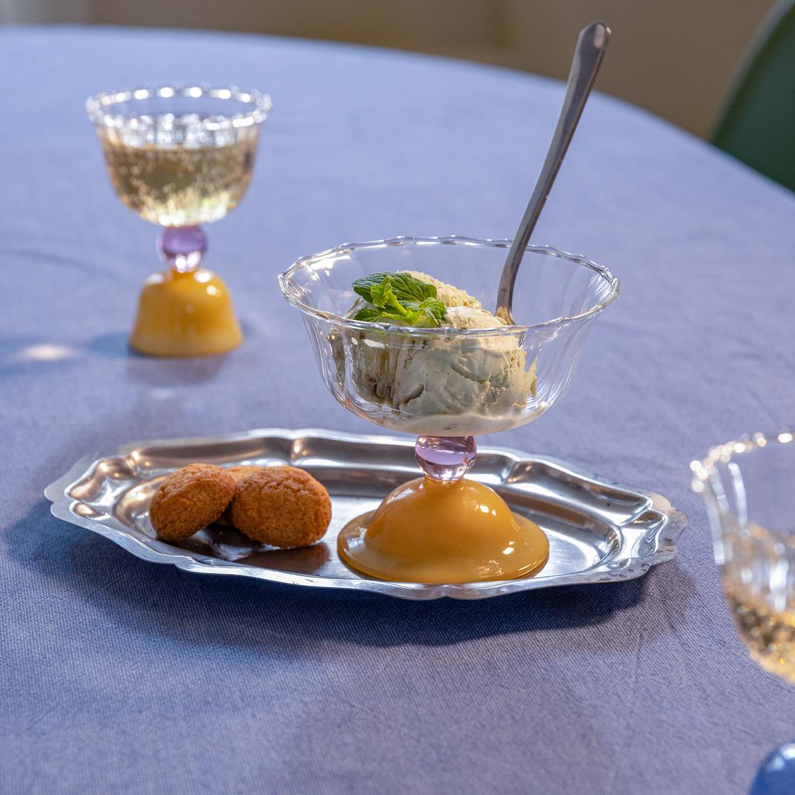 Coupe tulip caramel set of 2