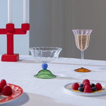 Coupe tulip green set of 2