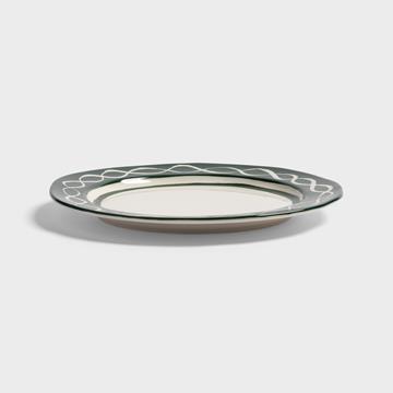 Plate festivo medium green set of 2