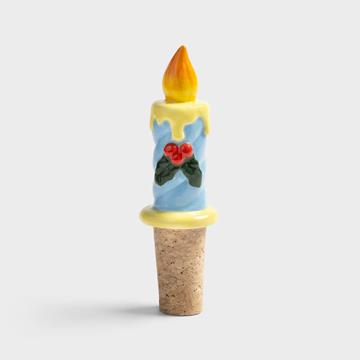 Bottle stopper candle light blue