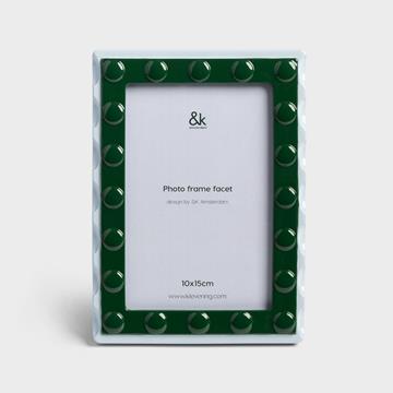 Photo frame facet rectangle large blue