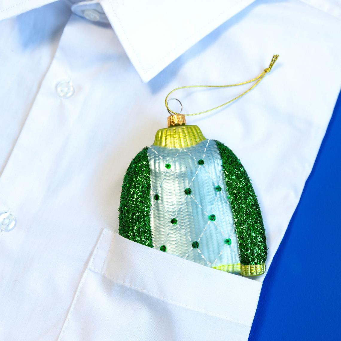 Ornament sweater blue