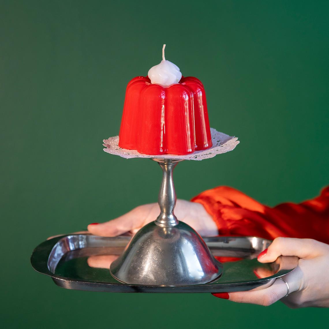Candle pudding red