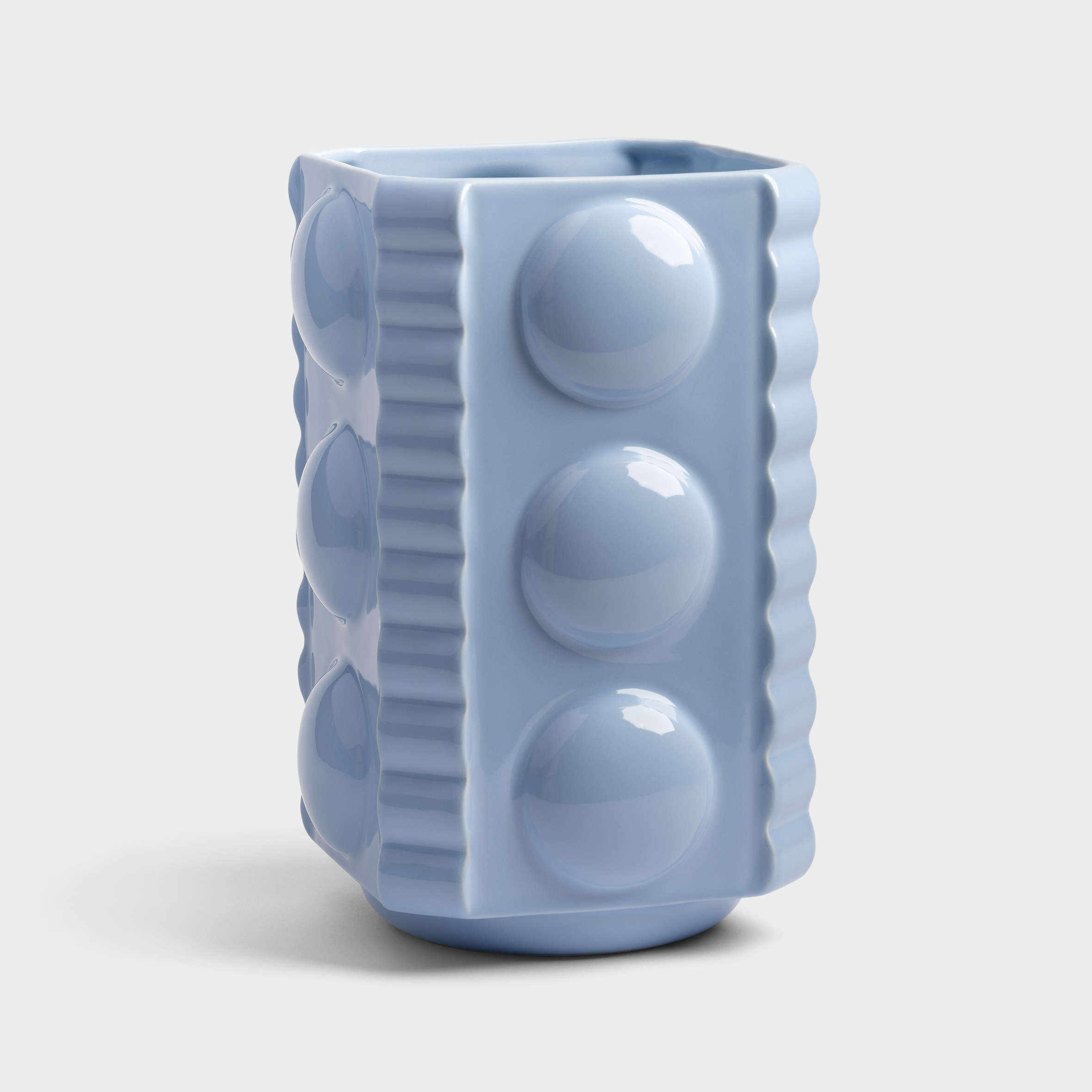 Vase facet powder blue