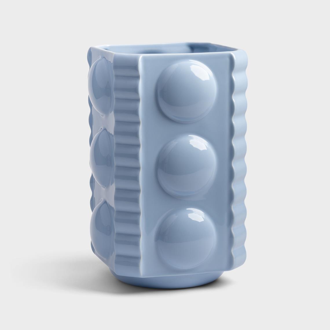 Vase facet powder blue