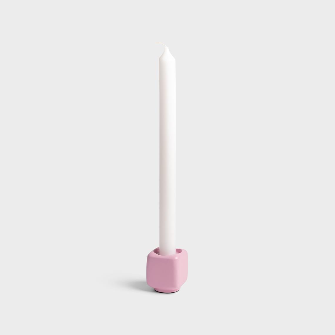 Candle holder chunk pink