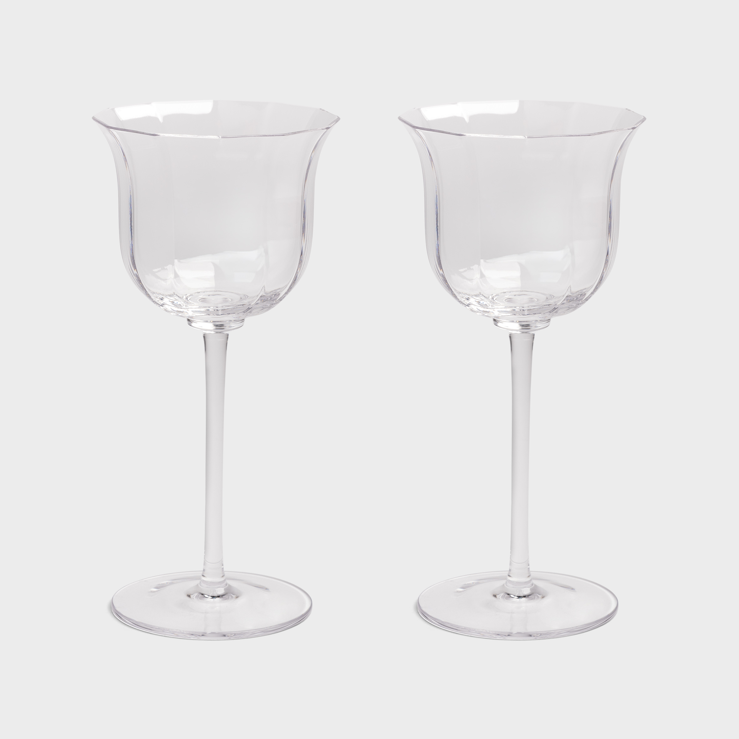 Glass mano crystal set of 2