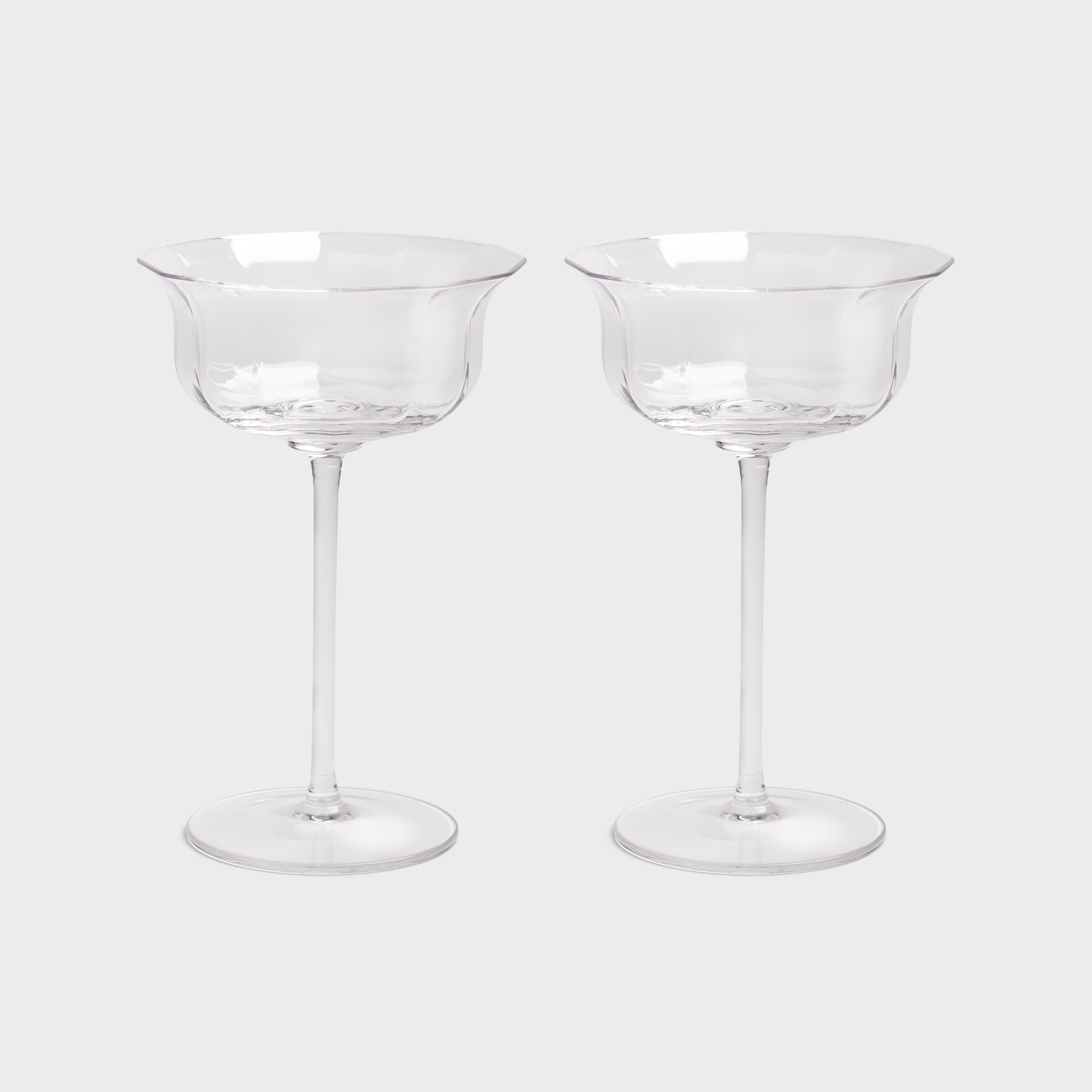 Coupe mano crystal set of 2
