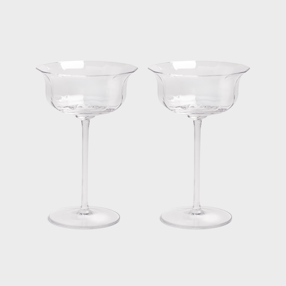 Coupe mano crystal set of 2