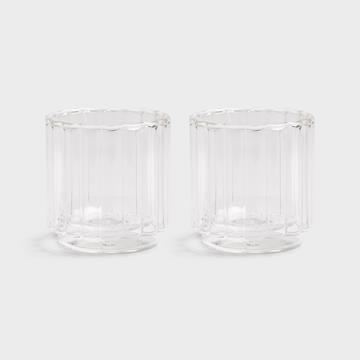 Glass tube clear set of 2