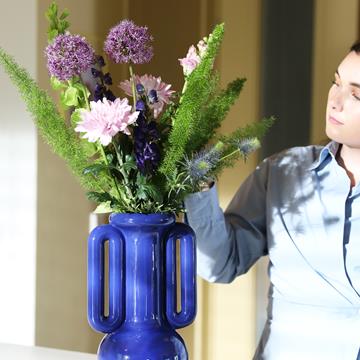 Vase amfora dark blue