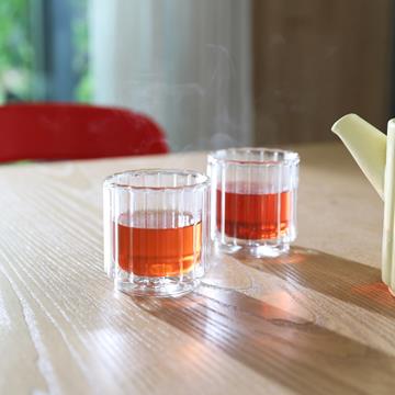 Glass tube clear set of 2