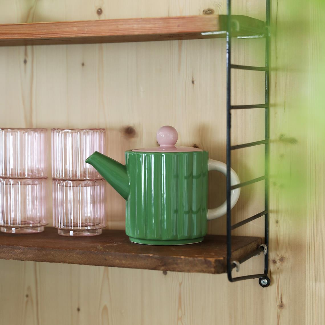 Glass tube pink set of 2