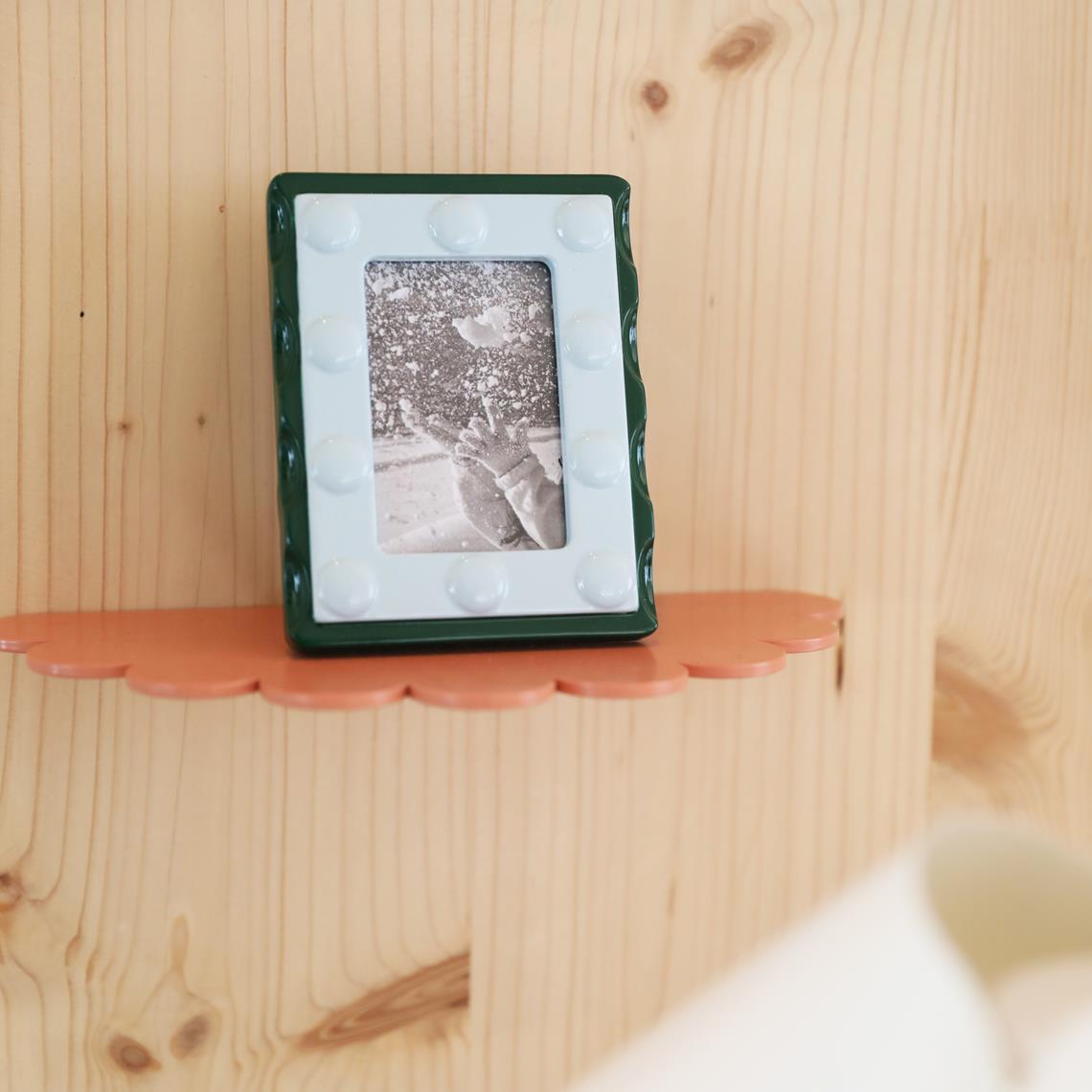 Photo frame facet rectangle small blue