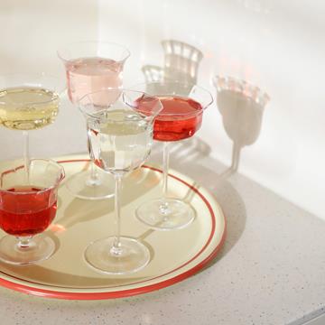 Glass mano crystal set of 2