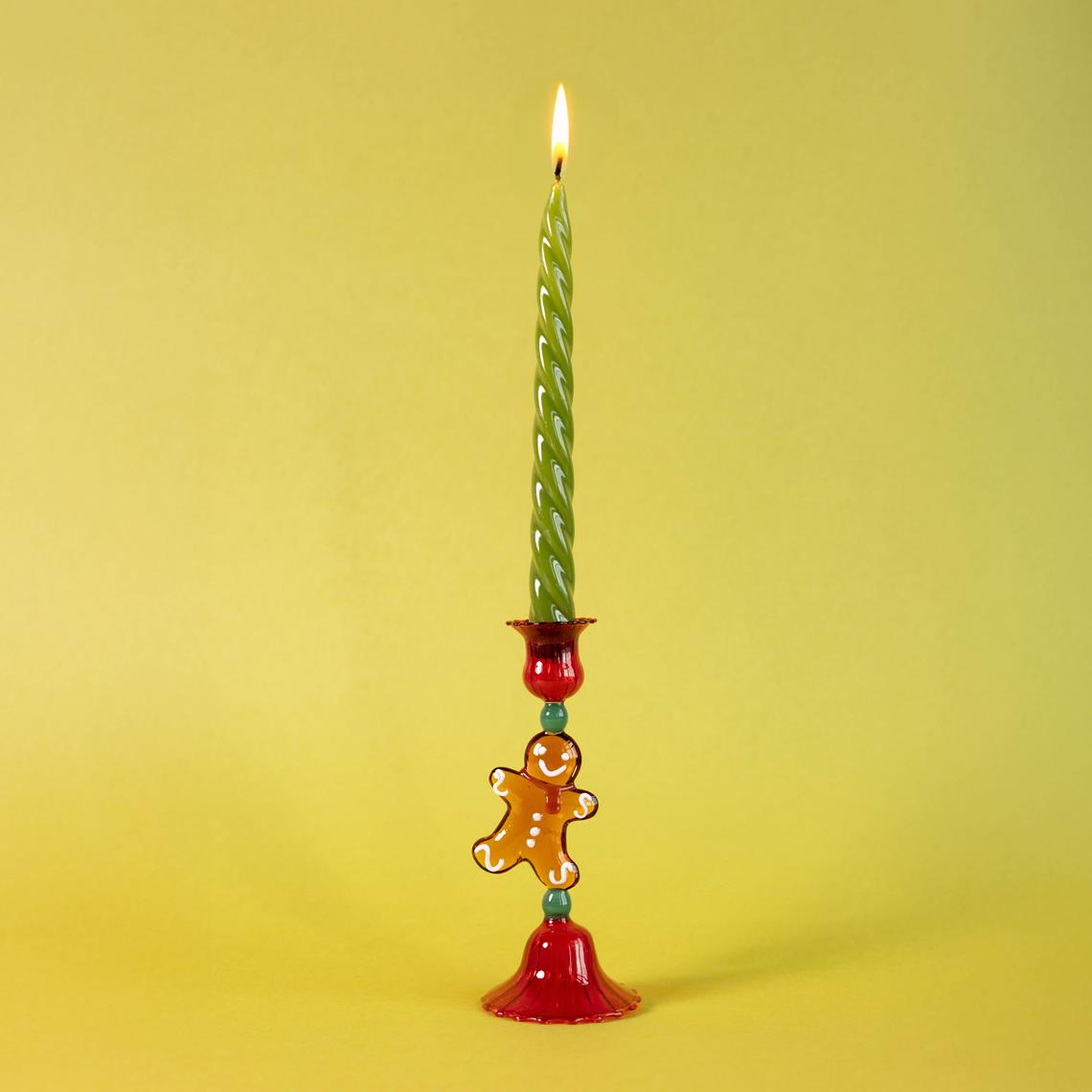 Candle holder merry gingerbread