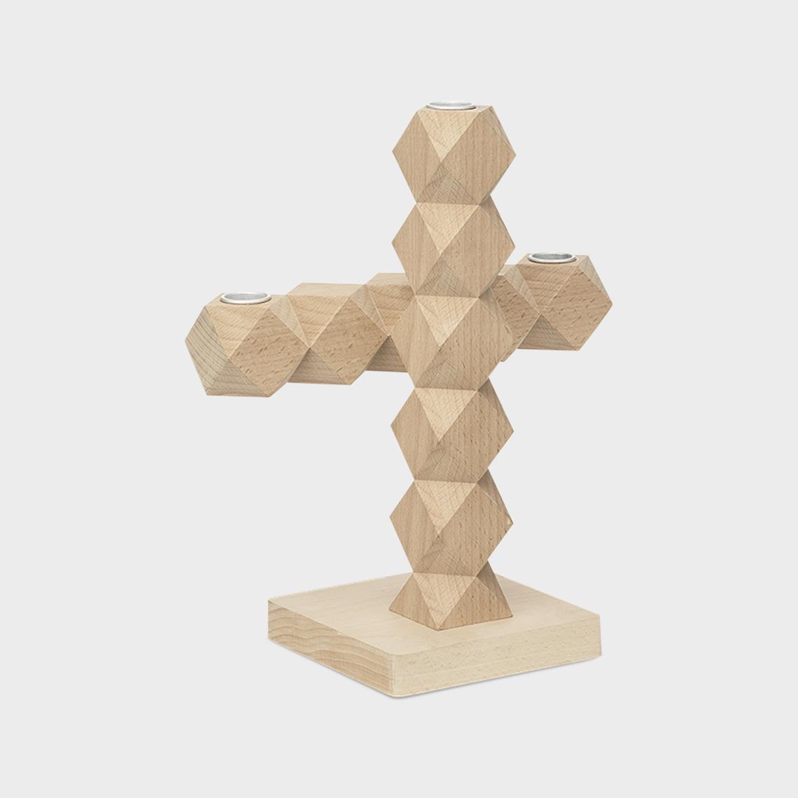 Clean Cut candle holder 3 natural