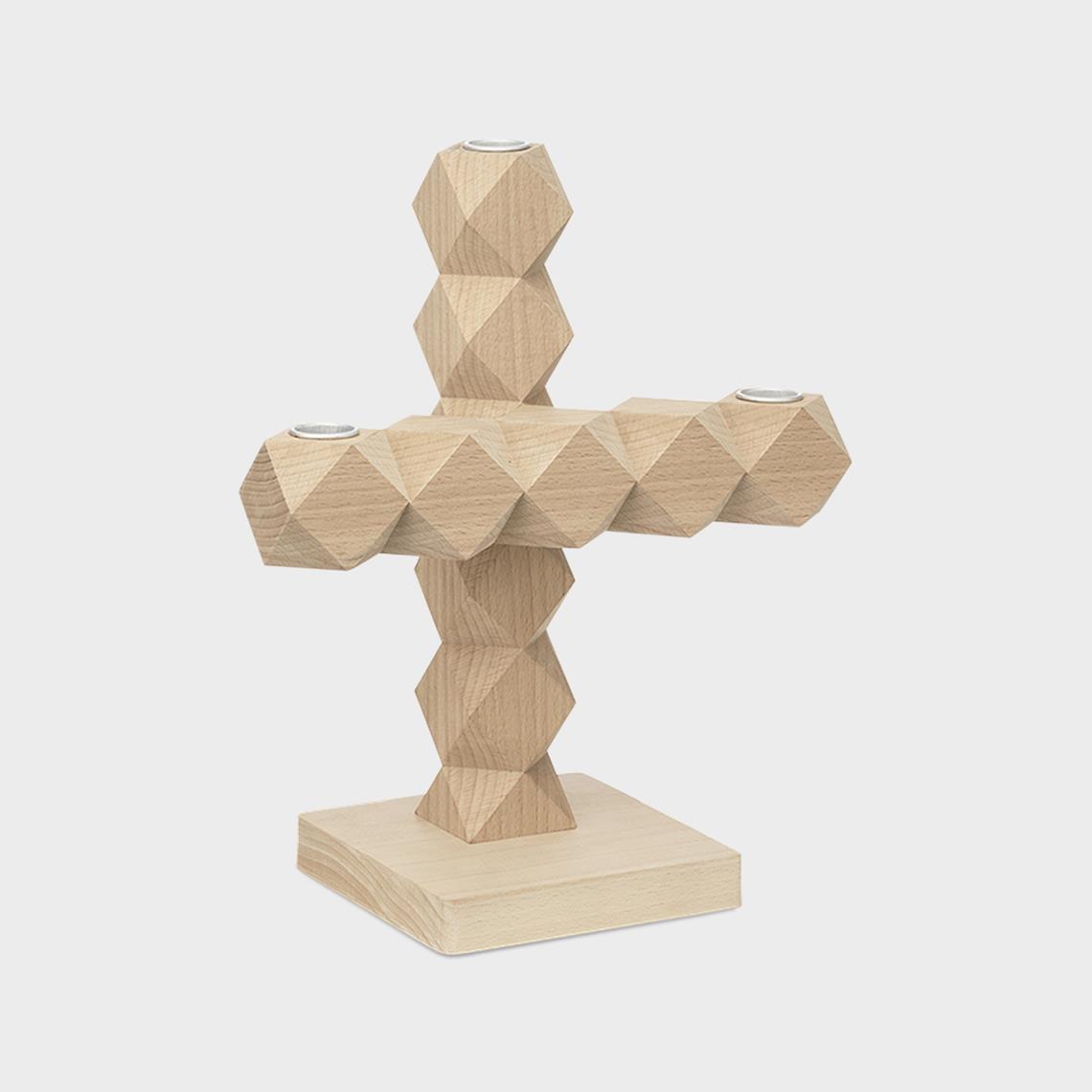 Clean Cut candle holder 3 natural