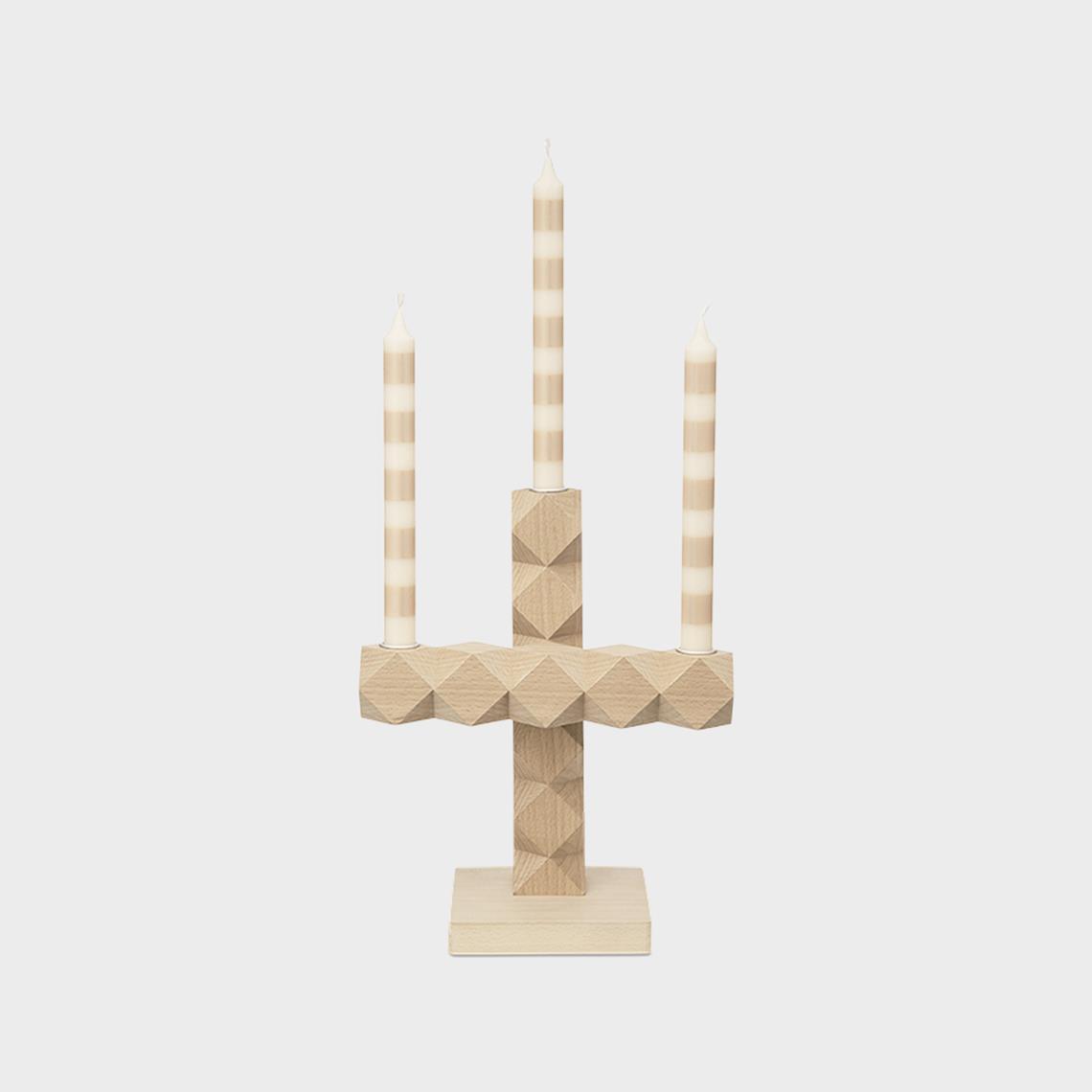 Clean Cut candle holder 3 natural
